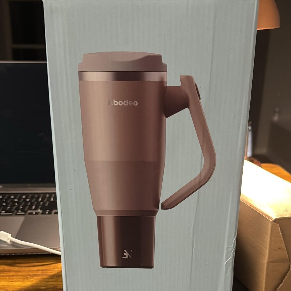 32 oz Stainless Steel Tumblers, Rotatable Handle, Straw and Lid